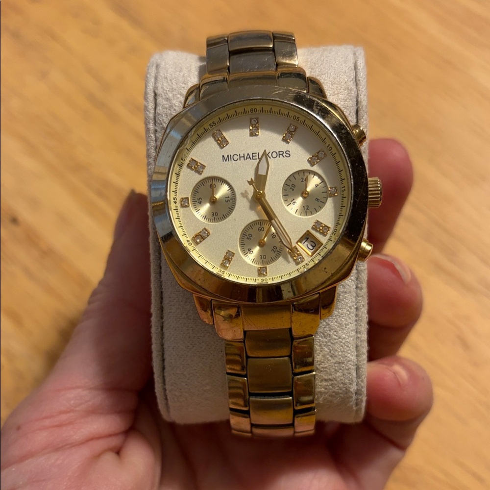Michael Kors Gold-Tone Chronograph Watch